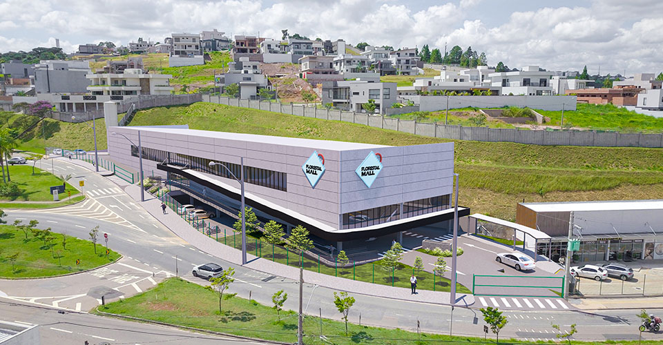 Futuras unidades comerciais do Florestal Mall em construção em Jundiaí/SP.