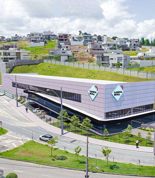 Imagem do projeto comercial Mall 2B em execução no Florestal Mall, Jundiaí/SP.