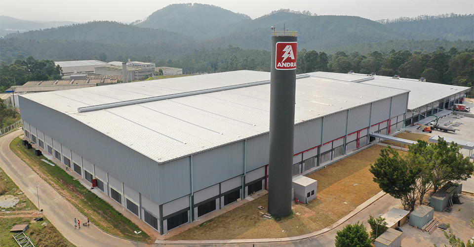 Obra de modernização no galpão industrial logístico da ANDRA em Cajamar.