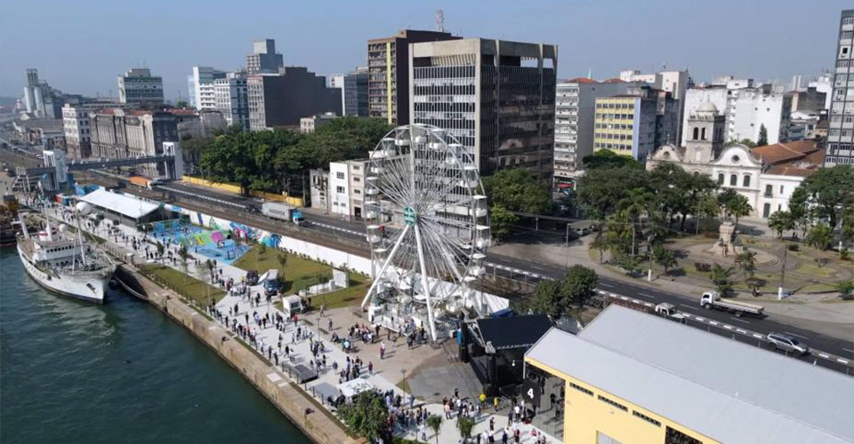 Obras finalizadas do Parque Valongo, projeto turístico e cultural da Marimex.