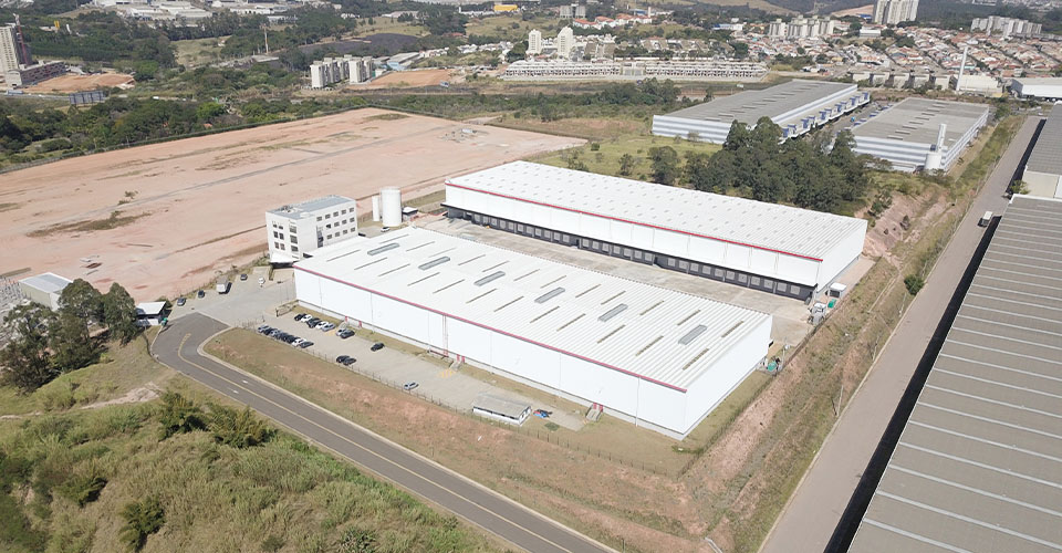 Galpão logístico G200 do Joate Park sendo construído em Jundiaí/SP.